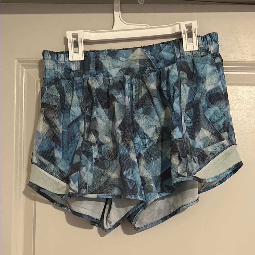 Blue Geometric Women's Shorts